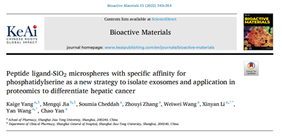 英文文獻Peptide ligand-SiO2 microspheres with specific affinity for